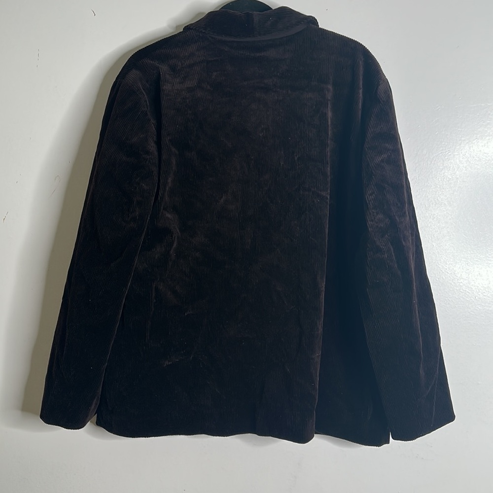 Eileen fisher brown corduroy jacket sizeM office work wear business mini - Picture 5 of 9